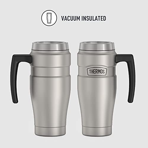 16 oz Vacuum-Insulated Travel Mug, Matte Stainless Steel S230