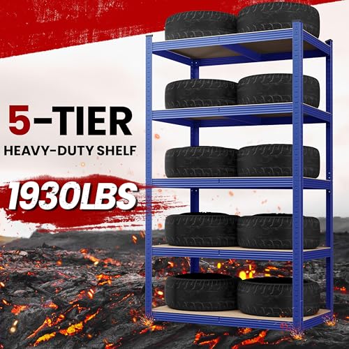 5-Tier Adjustable Metal Shelving Unit for Garage, Pantry, and Warehouse M7734