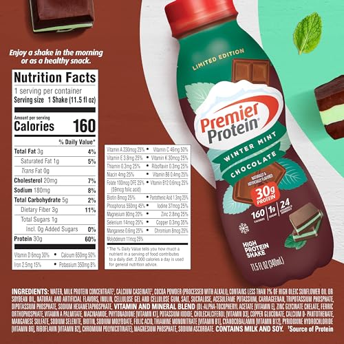 Café Latte Protein Shake, 30g Protein, 1g Sugar, 11.5 fl oz, 12 Pack W5537