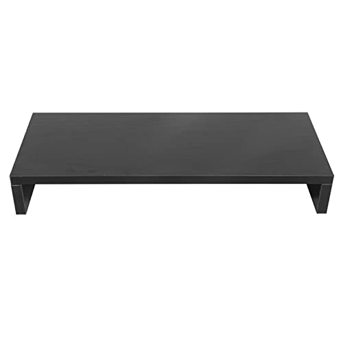 Monitor Stand Riser Wooden LED Computer Monitor Shelf Desktop Organizer for Home or Office (Log Color)