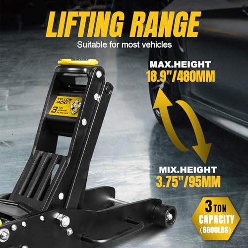 2.5 Ton Trolley Jack with Carrying Case Hydraulic Low Profile Floor Jack for Cars C877326