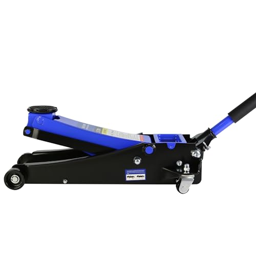 Heavy Duty Hydraulic Floor Jack, Low Profile Steel Racing Jack, 2 Ton Capacity, Blue H1350