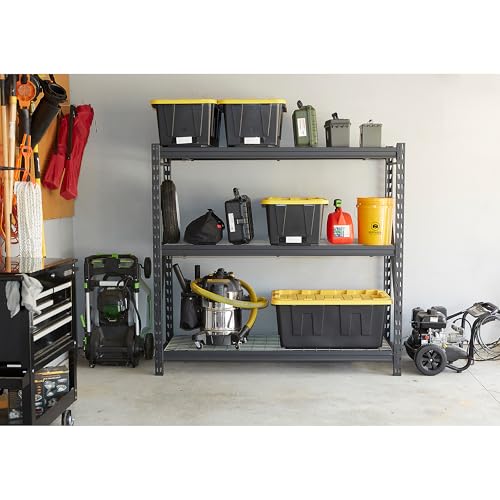 4-Tier Industrial Steel Shelving Unit, 8000-Pound Capacity, Garage Storage Rack O7523