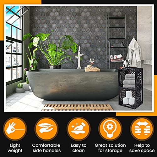 Black Milk Crate 11x13x13, Pack of 2 G6699