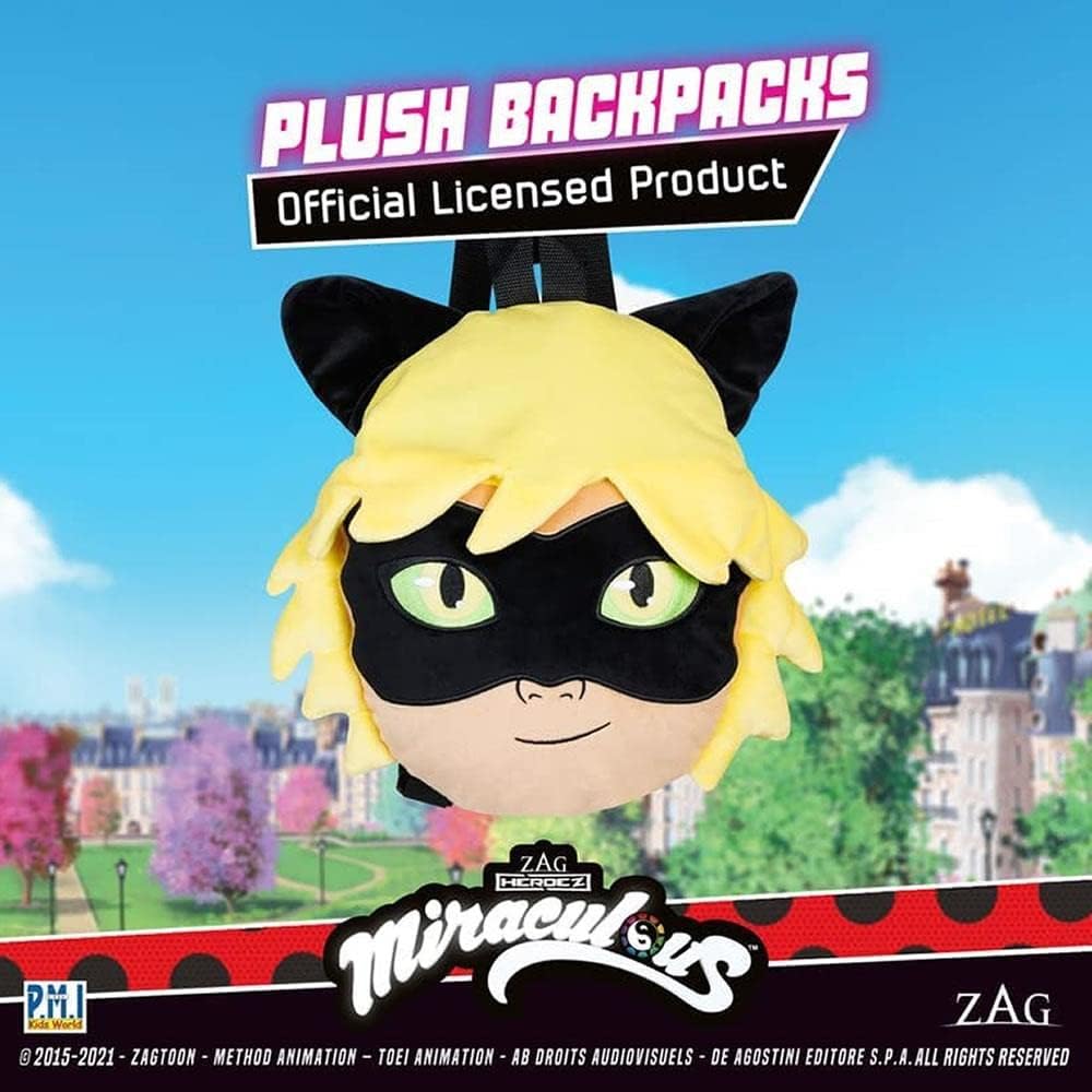 Miraculous Ladybug Plush School Backpack 12-Inch Collectible Q466604