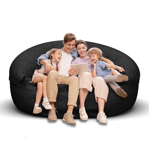 Bean Bag Chair for Adults 3FT, Soft Removable Cover, Light Gray X3039