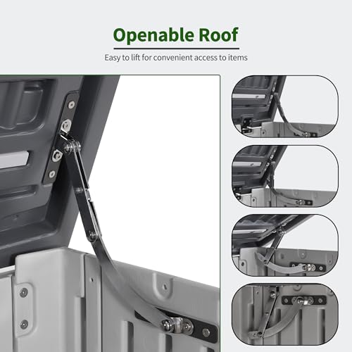 Plastic Storage Shed 4.3 x 2.5 ft, Waterproof Outdoor Cabinet with Floor L995