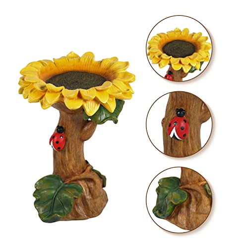 Vintage Spiral Ceramic Birdbath, 20-in Tall Z966555