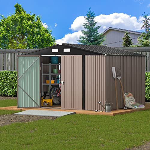 Outdoor Storage Shed 6 x 6 FT Resin Garden Shed with Lockable Door U891