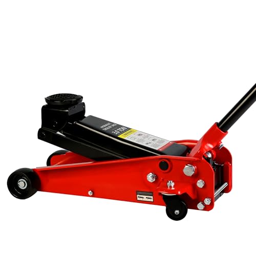 Heavy Duty Hydraulic Floor Jack, Low Profile Steel Racing Jack, 2 Ton Capacity, Blue H1350