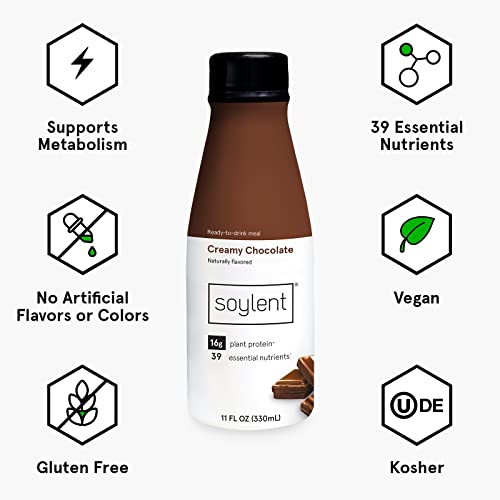 Gingerbread Meal Replacement Shake, Plant Based Protein Drink, 11oz (12 Pack) B2352