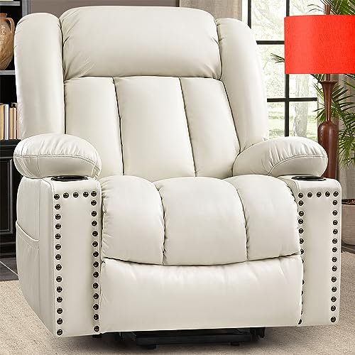 Power Lift Recliner Chair for Elderly with Heat and Massage, Adjustable Positions, Dark Brown P618617