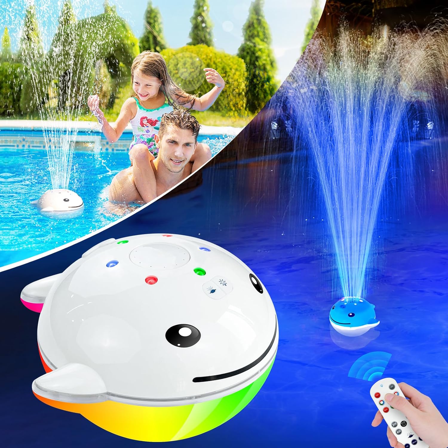 Floating Pool Fountain with Lights and Remote G183