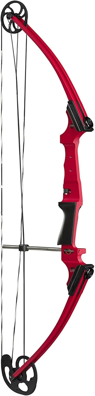 Compound Bow with Adjustable Draw Length and Weight, Right-Handed, Red C465397