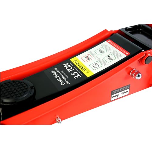 Heavy Duty Hydraulic Floor Jack, Low Profile Steel Racing Jack, 2 Ton Capacity, Blue H1350