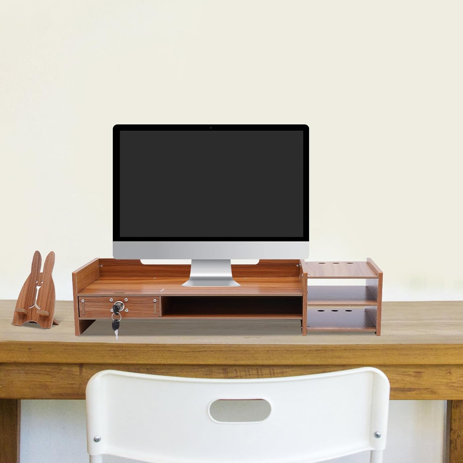 Monitor Stand Riser with Drawers, Desktop Organizer for Computer and Office G320