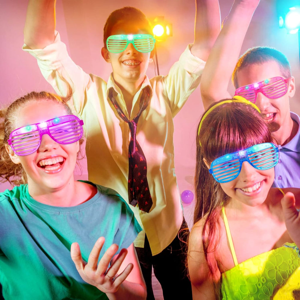 15 Pack Light Up LED Glasses for Kids Adults Party Favors X3283
