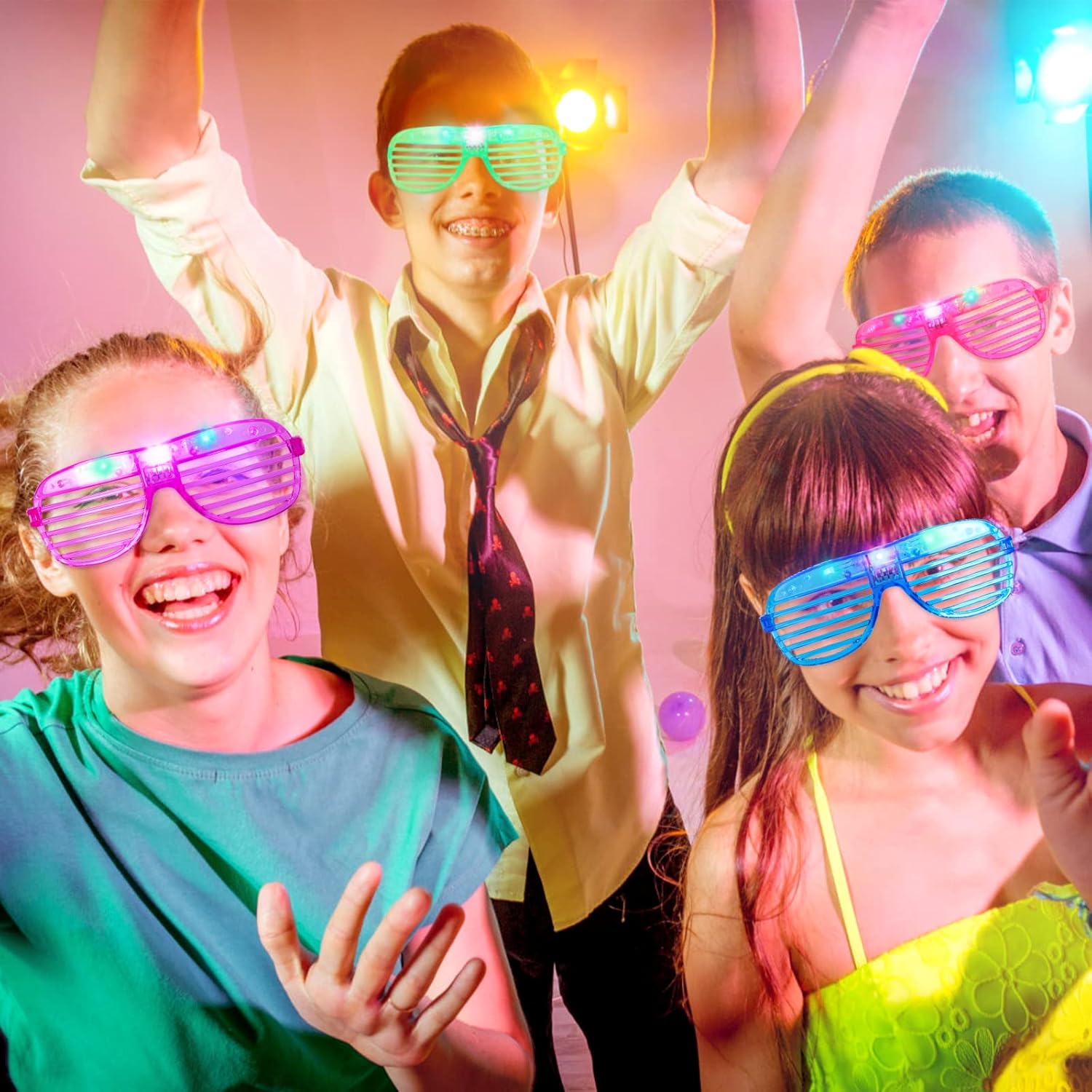 15 Pack Light Up LED Glasses for Kids Adults Party Favors X3283