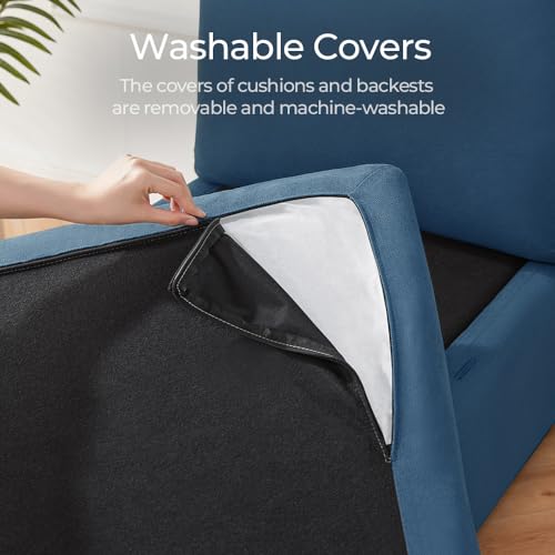 Modular Sectional Sofa with Storage, U Shaped Couch, Blue Y4358