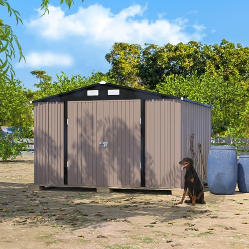 Outdoor Storage Shed 6 x 6 FT Resin Garden Shed with Lockable Door U891