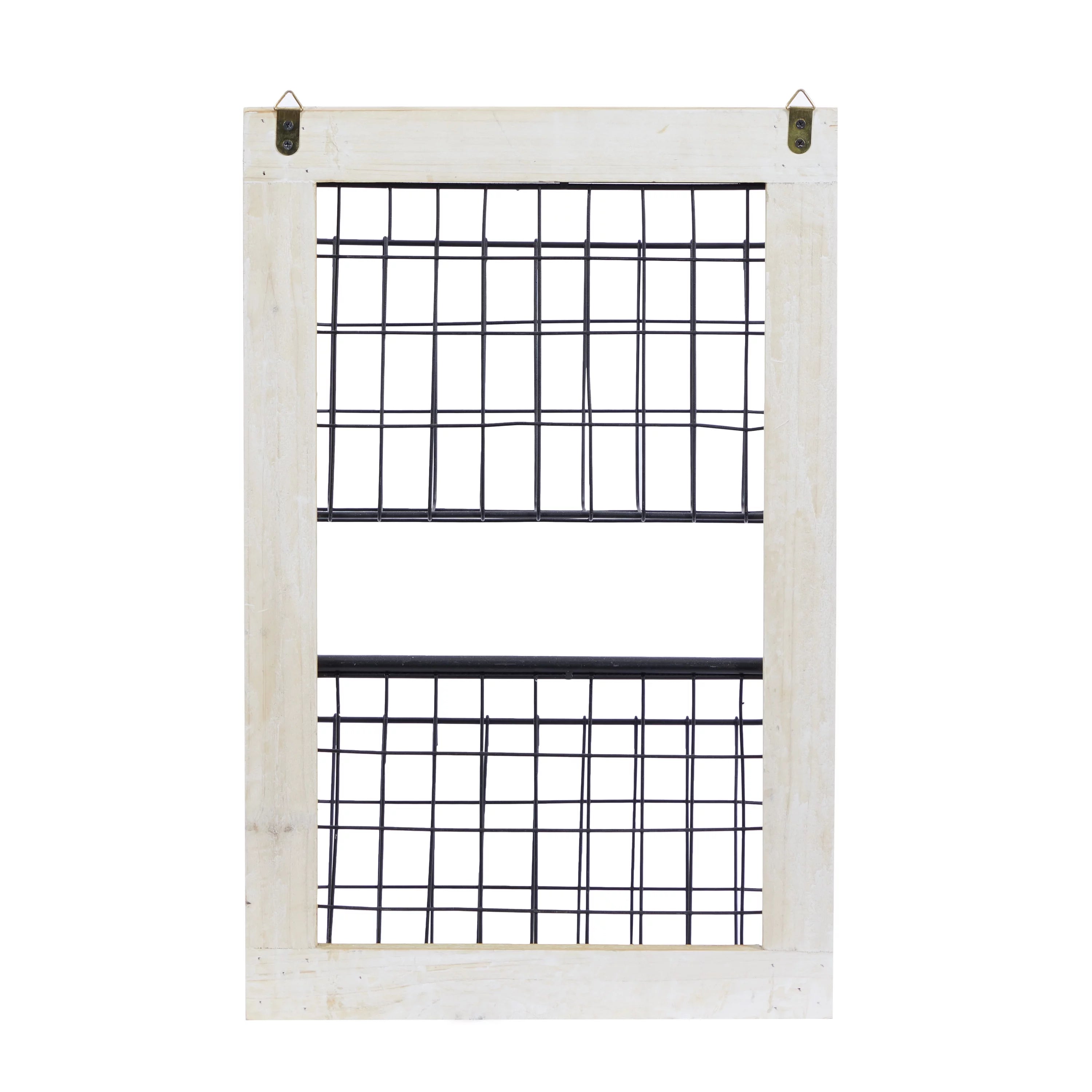 22" Black Metal 2 Slots Magazine Rack Holder O964