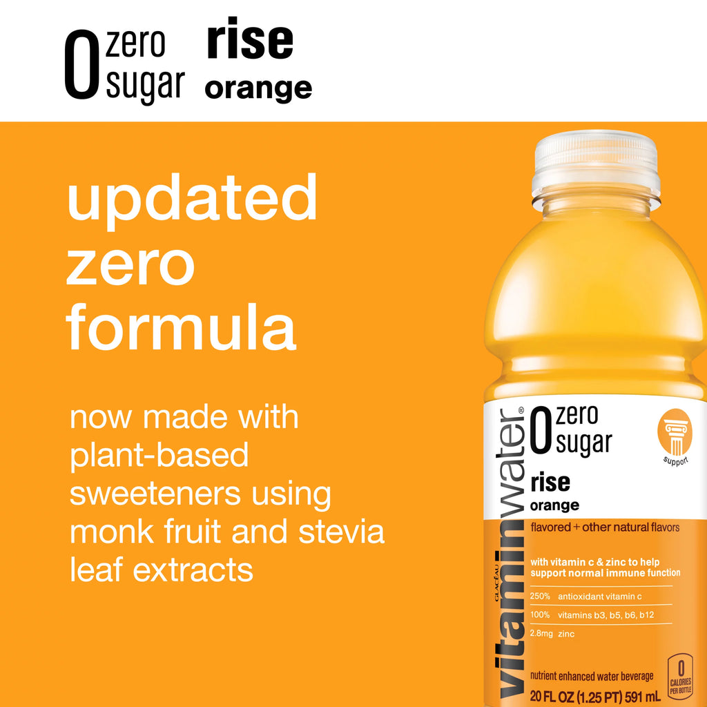 Zero Sugar Electrolyte Enhanced Water with Vitamins, Orange, 20 fl oz, 12 Pack W9987