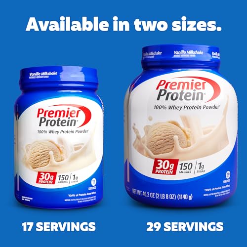 Vanilla Milkshake Protein Powder, 30g Protein, 1g Sugar, 17 Servings W26910