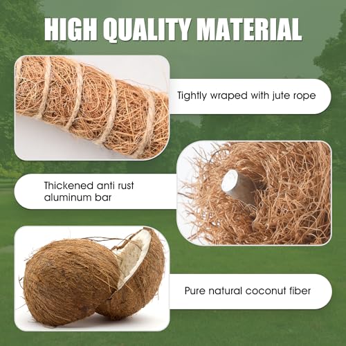 2 Pack 63 Inch Bendable Moss Pole for Climbing Plants B44433