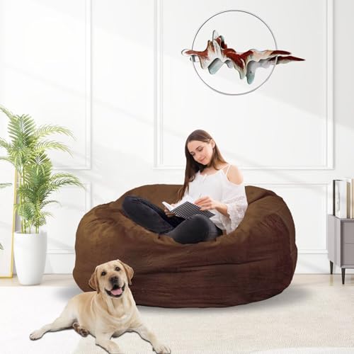 Bean Bag Chair for Adults 3FT, Soft Removable Cover, Light Gray X3039