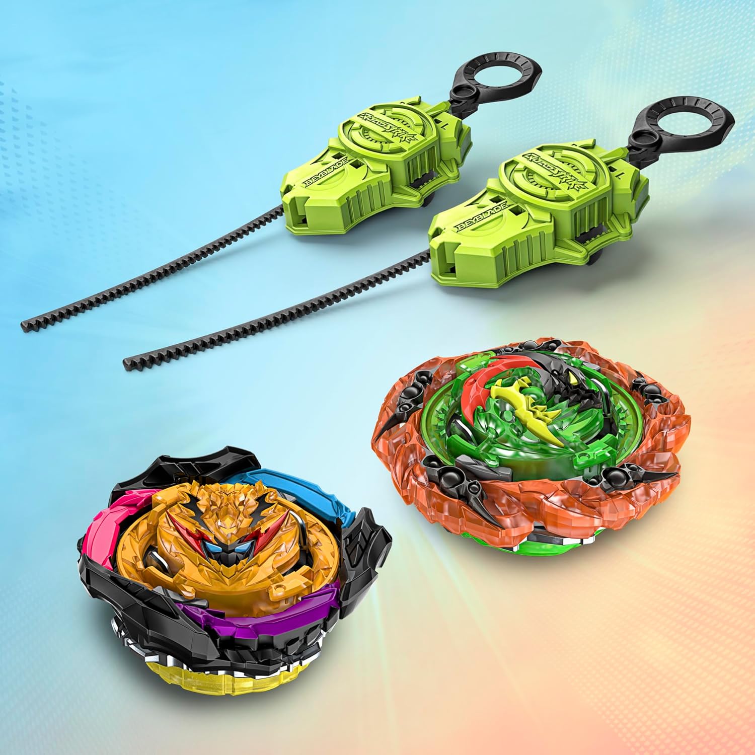 Spinning Tops Battle Set with Stadium and 2 Launchers, Toys for Ages 8 and Up Z3444