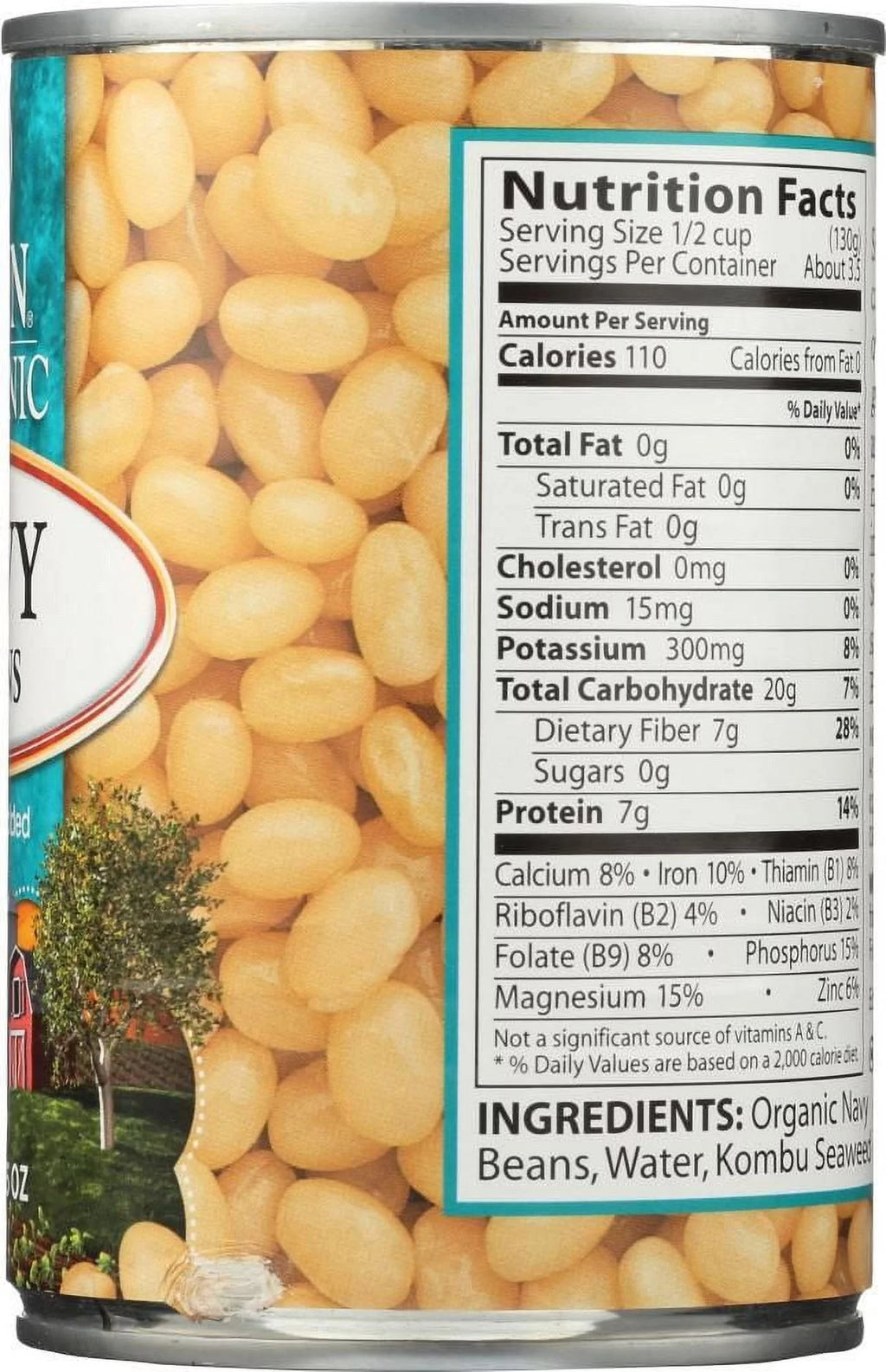 Organic Navy Beans 15 oz Pack of 3 M1202
