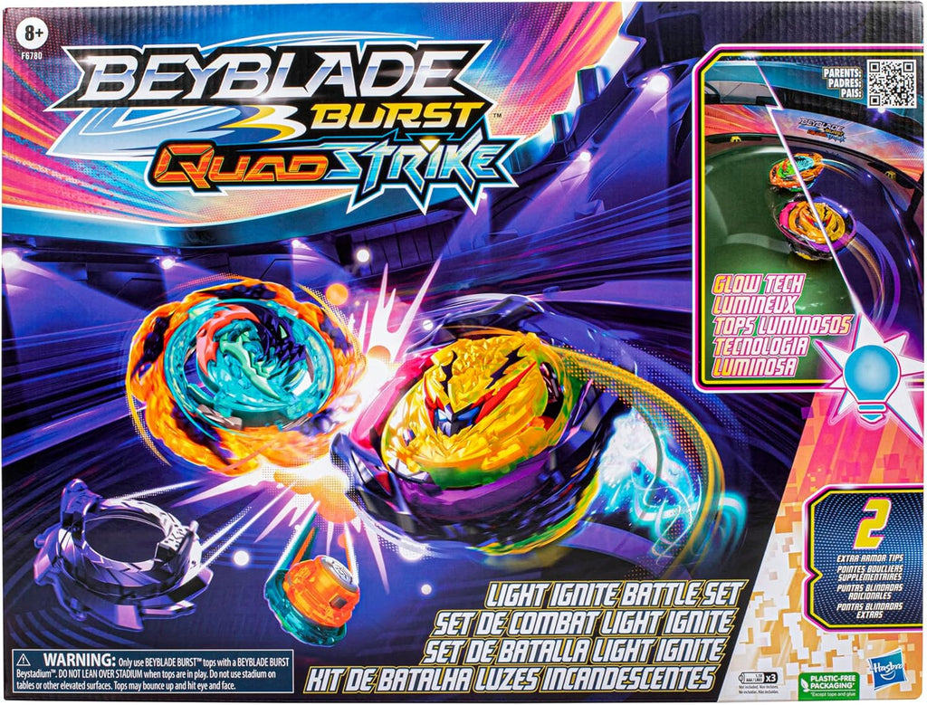 Spinning Tops Battle Set with Stadium and 2 Launchers, Toys for Ages 8 and Up Z3444