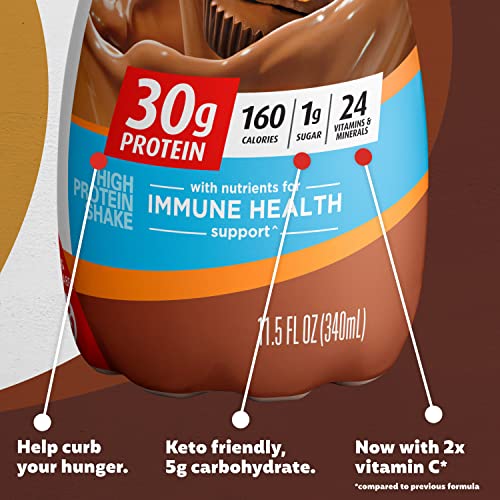 Café Latte Protein Shake, 30g Protein, 1g Sugar, 11.5 fl oz, 12 Pack W5537