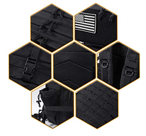 Military Tactical Backpack for Men with Molle Daypack Hiking Rucksack U675196