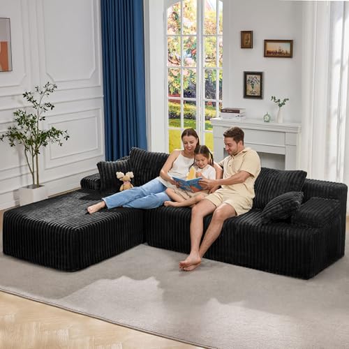 Modular L-Shape Sectional Sofa with Oversized Chaise A47792