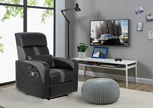 Recliner Gaming Chair with Bluetooth Audio, Headrest Speakers, Footrest and Cupholder M149