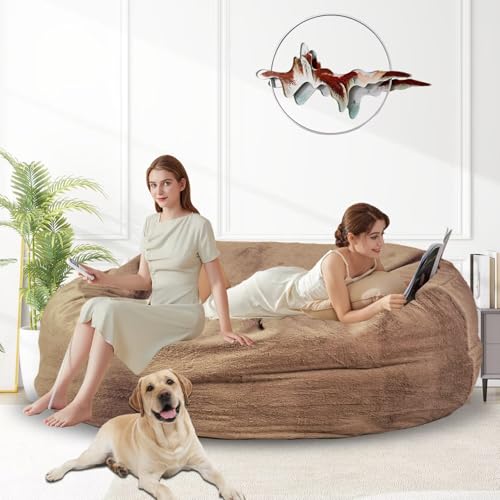 Bean Bag Chair for Adults 3FT, Soft Removable Cover, Light Gray X3039