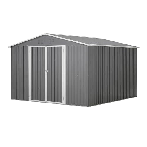 Outdoor Storage Shed, Heavy-Duty All-Weather Tool Shed with Lockable Doors C3585