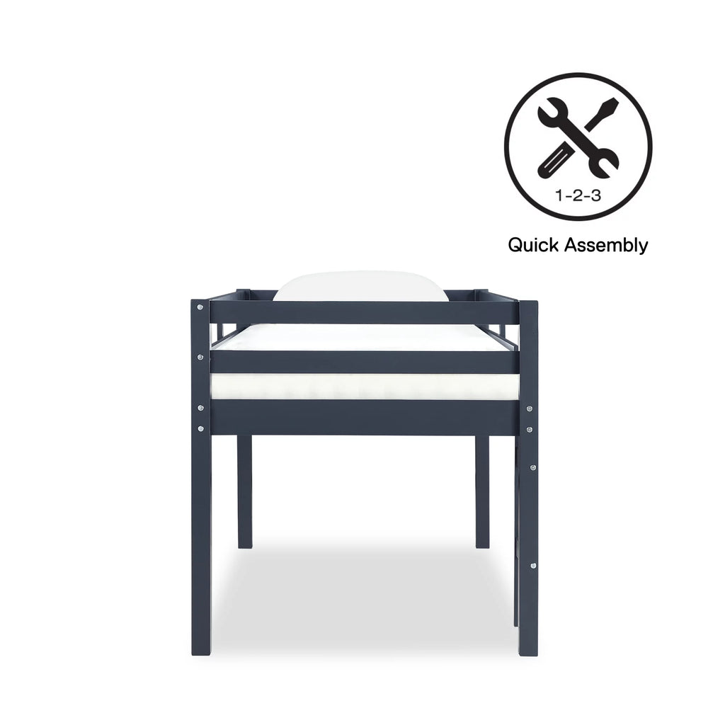 Junior Twin Loft Bed, Blue Q8172
