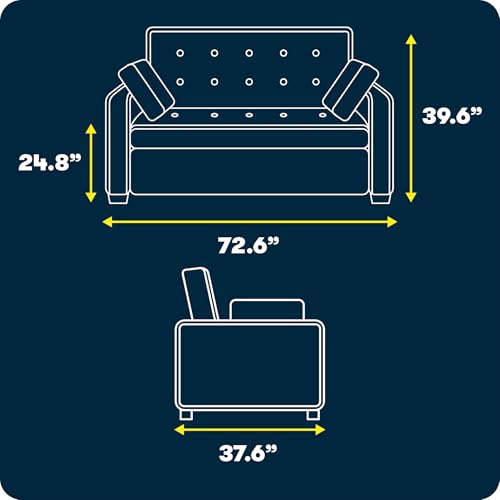 Convertible Sleeper Sofa, Queen Size, Navy Q5867