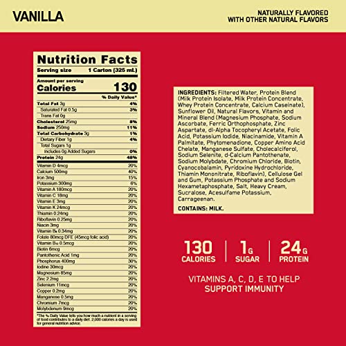 Protein Shake, 24g Protein, Chocolate, 11 Fl Oz, 12 Count N68150