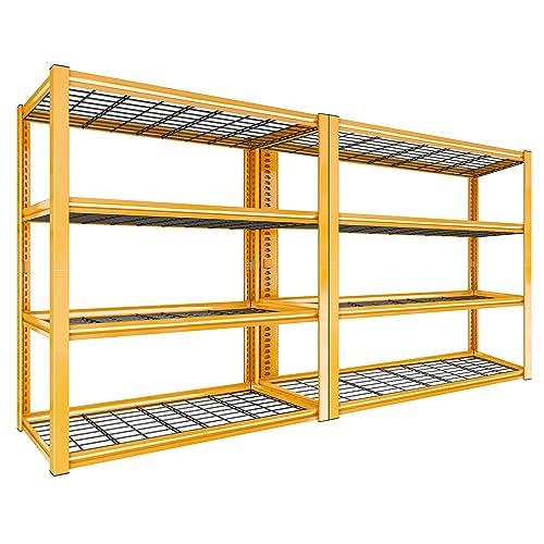 40" W Garage Shelving 2240 LBS Storage Shelves Adjustable Metal Heavy Duty 4 Tier R5651