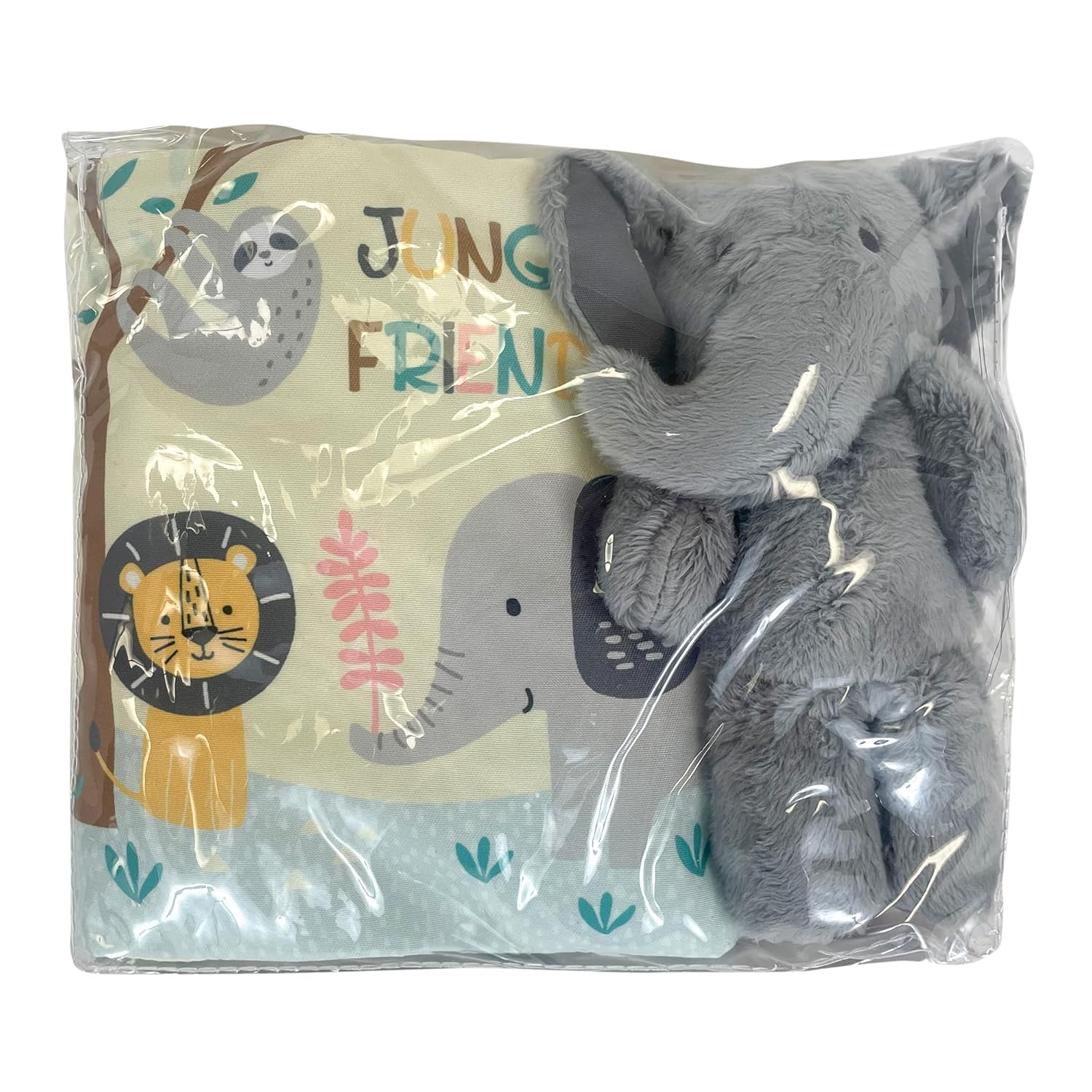 Jungle Friends Soft Book & Elephant Plush Toy Gift Set F38966