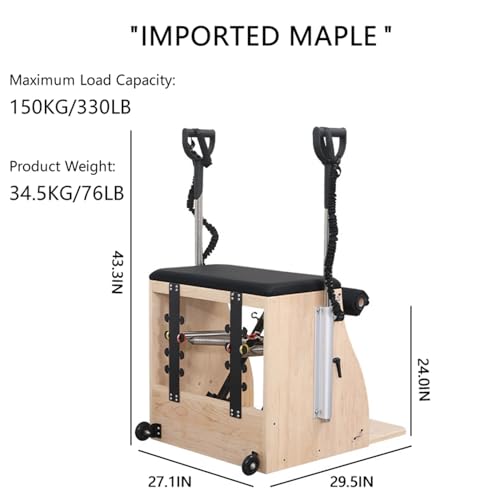 Pilates Chair with Handles for Home and Studio Use R5456