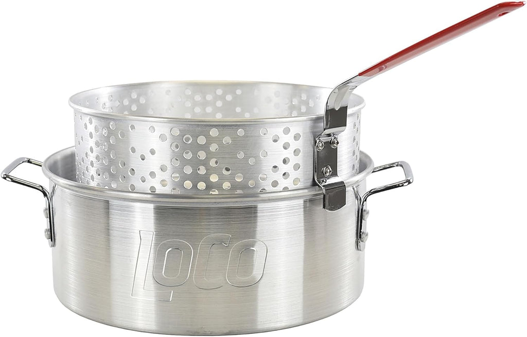 30 Quart Aluminum Pot with Steaming Basket and Lid I295153