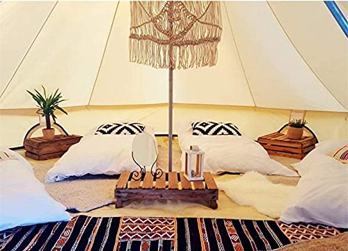 4 Season Large Waterproof Cotton Canvas Bell Tent with Stove Jack Hole G612