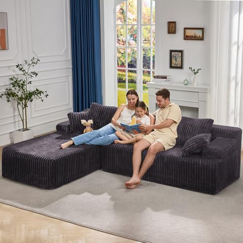 Modular L-Shape Sectional Sofa with Oversized Chaise A47792