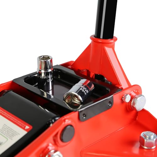 Heavy Duty Hydraulic Floor Jack, Low Profile Steel Racing Jack, 2 Ton Capacity, Blue H1350