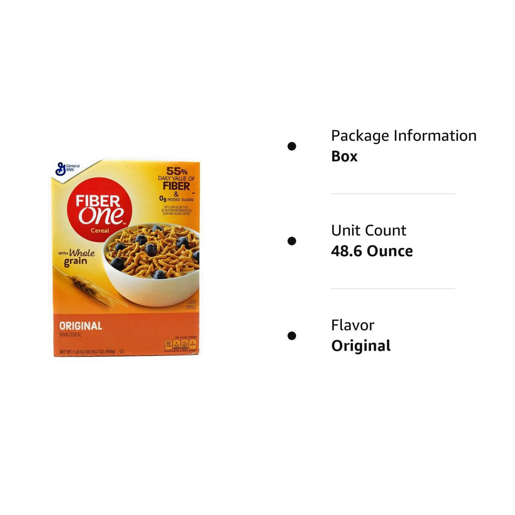 Bran Cereal Original, 16.2 oz, Pack of 3 U821388