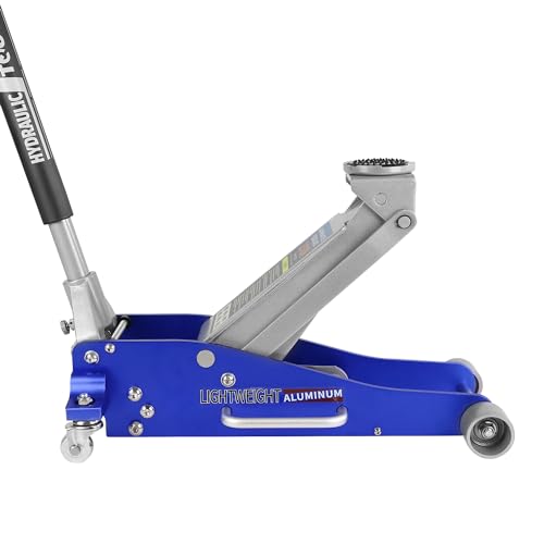 Heavy Duty Hydraulic Floor Jack, Low Profile Steel Racing Jack, 2 Ton Capacity, Blue H1350